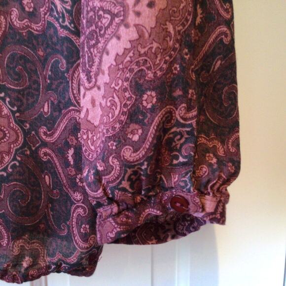 Lucky Brand Peasant Boho Top Sz S - Picture 2 of 8